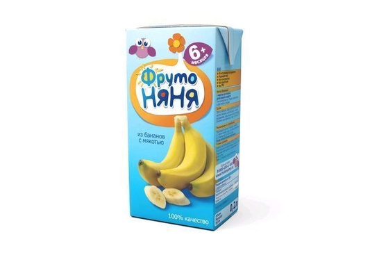 Сок Фруто Няня банан нектар с мякотью 0,2л